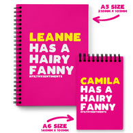 Personalised Hairy Fanny Notebook